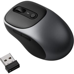 Keychron BM24 Wireless Mouse, 2400 DPI Quiet Clicks, 2.4 GHz/Bluetooth 5.2/Wired with Programmable Buttons, Long Battery Life for Laptop PC/Mac/Windows – Metal Gray(Metal Gray)