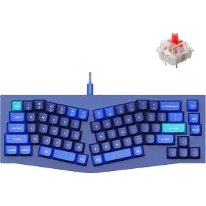 Keychron Q8 Wired Custom Mechanical Keyboard, 65% Alice Layout QMK/VIA Programmable with Hot-swappable Gateron G Pro Brown Switch Double Gasket Compatible with Mac Windows Linux (Blue)(Red Switch)