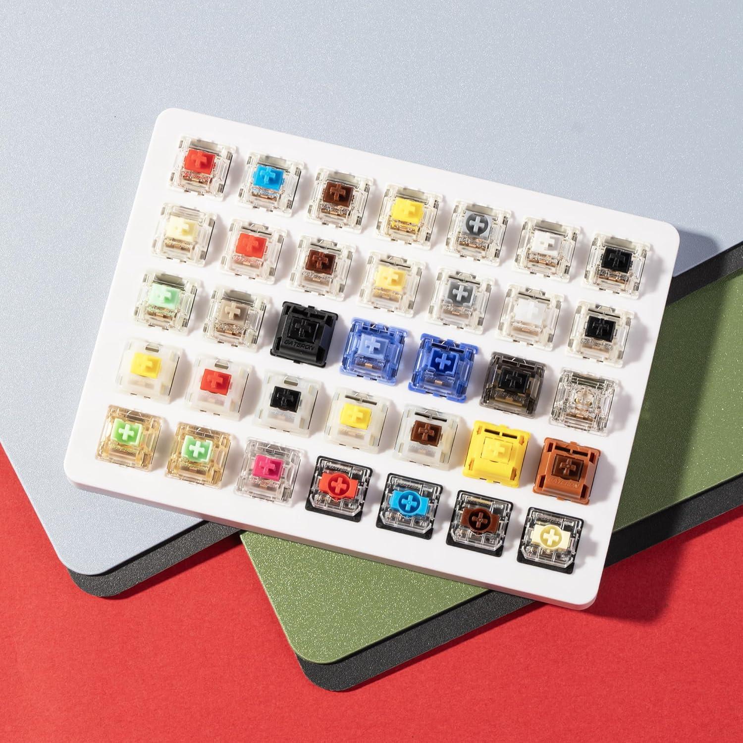 imageKeychron Switch Tester Kit 35PCS Gateron Mechanical Switch Sampler with Linear Tactile amp Clicky Options Oil King Milky Yellow Ink Black for Typing amp Gaming Experience Testing35PCS Gateron Edition