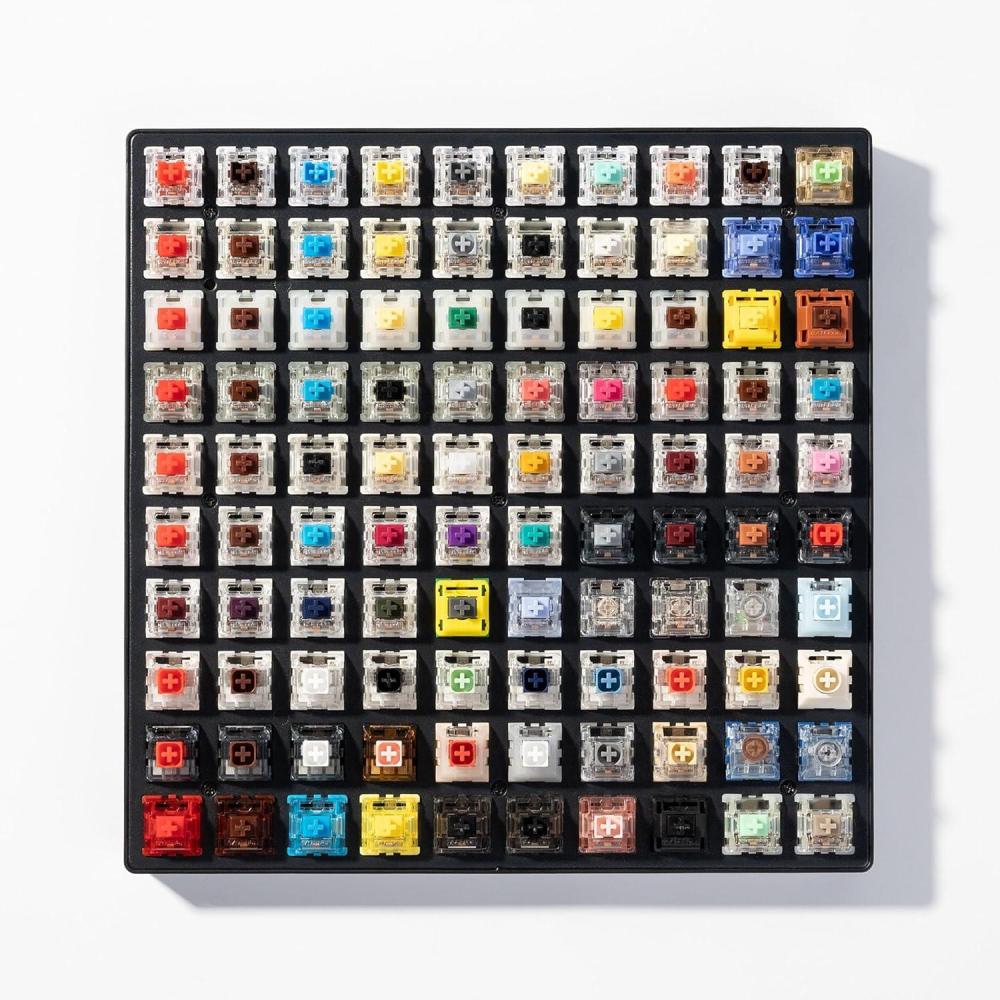 imageKeychron Switch Tester Kit 35PCS Gateron Mechanical Switch Sampler with Linear Tactile amp Clicky Options Oil King Milky Yellow Ink Black for Typing amp Gaming Experience Testing100PCS Max Edition