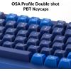 Keychron Q1 RGB Wired Custom Mechanical Keyboard, 75% Layout QMK/VIA Programmable Macro with Hot-swappable Gateron G Pro Blue Switch Double Gasket Compatible with Mac Windows Linux (White) -Version 2(Blue（Gateron G Pro Red Switch）)