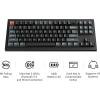 Keychron V3 Ultra TKL Mechanical Keyboard Wireless, ZMK Custom 8K Polling Rate, 2.4 GHz/Bluetooth/Wired with RGB Backlit, Pre-Lubed Silk POM Brown Switch Hot-Swappable for Mac Windows Linux(Banana Switch)