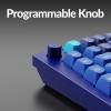 Keychron Q10 Wired Custom Mechanical Keyboard Knob Version, 75% Alice Layout QMK/VIA Programmable Macro with Hot-swappable Gateron G Pro Brown Switch Compatible with Mac Windows Linux (Blue)(Hot-swap Gateron G Pro Brown Switch-B)