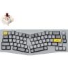 Keychron Q8 Wired Custom Mechanical Keyboard Knob Version, 65% Alice Layout QMK/VIA Programmable with Hot-swappable Gateron G Pro Brown Switch Double Gasket Compatible with Mac Windows Linux (Grey)(Hot-swap Gateron G Pro Brown)