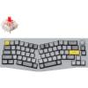 Keychron Q8 Wired Custom Mechanical Keyboard Knob Version, 65% Alice Layout QMK/VIA Programmable with Hot-swappable Gateron G Pro Brown Switch Double Gasket Compatible with Mac Windows Linux (Grey)(Hot-swap Gateron G Pro Red)