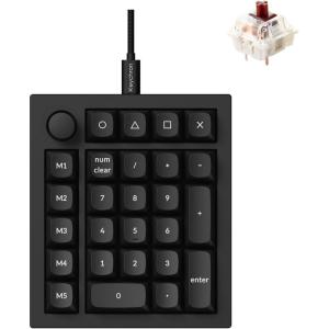 Keychron Q0 Plus Wired Full Aluminum Custom Number Pad, QMK/VIA Programmable Macro with Hot-swappable Gateron G Pro Brown Switch Compatible with Mac Windows Linux (Black)(Hot-swap Gateron G Pro Brown Switch)