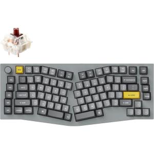 Keychron Q10 Wired Custom Mechanical Keyboard Knob Version, 75% Alice Layout QMK/VIA Programmable Macro with Hot-swappable Gateron G Pro Brown Switch Compatible with Mac Windows Linux (Blue)(Hot-swap Gateron G Pro Brown Switch)
