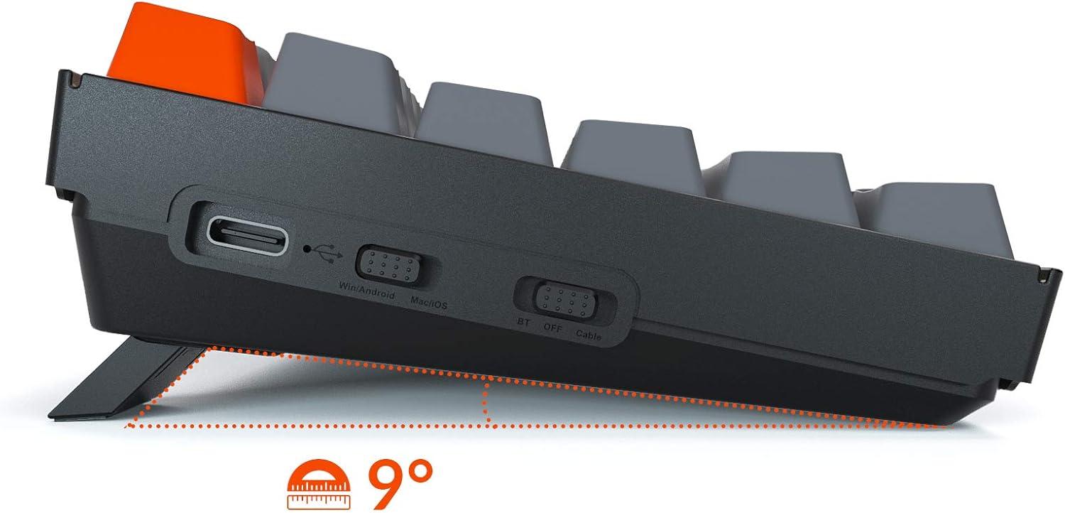 imageKeychron K2 Version 2 Wireless Gaming Mechanical Keyboard BluetoothUSB Wired Compact 84 Keys RGB LED Backlit NKey Rollover Aluminum Frame for Mac Windows Gateron G Pro Brown SwitchGateron Brown Switch2