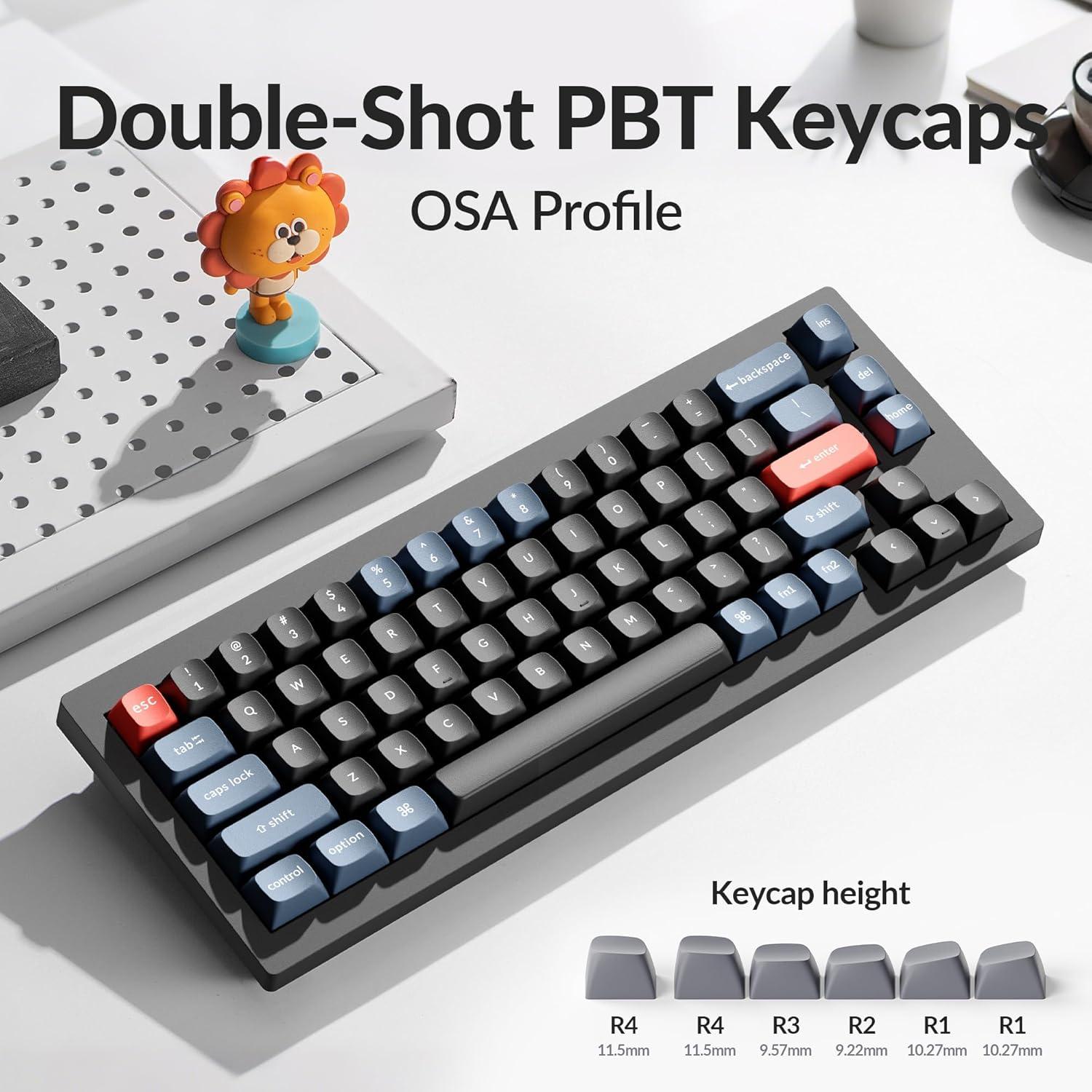 imageKeychron V2 Wired Custom Mechanical Keyboard Knob Version 65 Layout QMKVIA Programmable with Hotswappable K Pro Brown Switch Compatible with Mac Windows Linux Frosted BlackTranslucentCarbon Black Solid