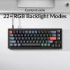 Keychron V2 Wired Custom Mechanical Keyboard Knob Version, 65% Layout QMK/VIA Programmable with Hot-swappable K Pro Brown Switch Compatible with Mac Windows Linux (Frosted Black-Translucent)(Carbon Black – Solid)