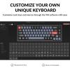 Keychron V2 Wired Custom Mechanical Keyboard Knob Version, 65% Layout QMK/VIA Programmable with Hot-swappable K Pro Brown Switch Compatible with Mac Windows Linux (Frosted Black-Translucent)(Hot-swap Keychron K Pro Blue Switch)