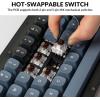 Keychron V2 Wired Custom Mechanical Keyboard Knob Version, 65% Layout QMK/VIA Programmable with Hot-swappable K Pro Brown Switch Compatible with Mac Windows Linux (Frosted Black-Translucent)(Knob+Frosted Black – Translucent)