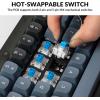 Keychron V2 Wired Custom Mechanical Keyboard Knob Version, 65% Layout QMK/VIA Programmable with Hot-swappable K Pro Brown Switch Compatible with Mac Windows Linux (Frosted Black-Translucent)(Hot-swap Keychron K Pro Blue Switch)