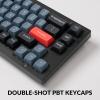 Keychron V2 Wired Custom Mechanical Keyboard Knob Version, 65% Layout QMK/VIA Programmable with Hot-swappable K Pro Brown Switch Compatible with Mac Windows Linux (Frosted Black-Translucent)(Frosted Black – Translucent))