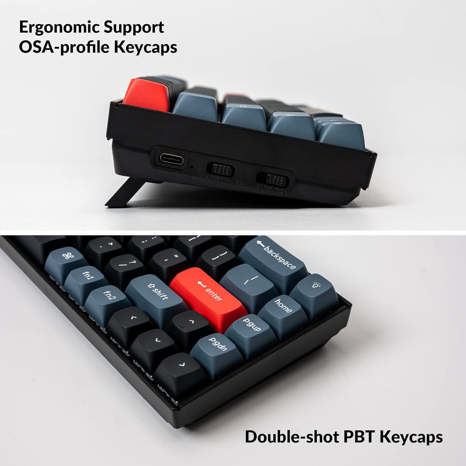 imageKeychron K6 Pro Wireless Custom Mechanical Keyboard QMKLauncher Programmable Macro HotSwappable Keychron K Pro Red Switch Keyboard 65 Layout RGB Backlit Office Keyboard for Mac Windows LinuxHotswappable Keychron K Pro Red Switch