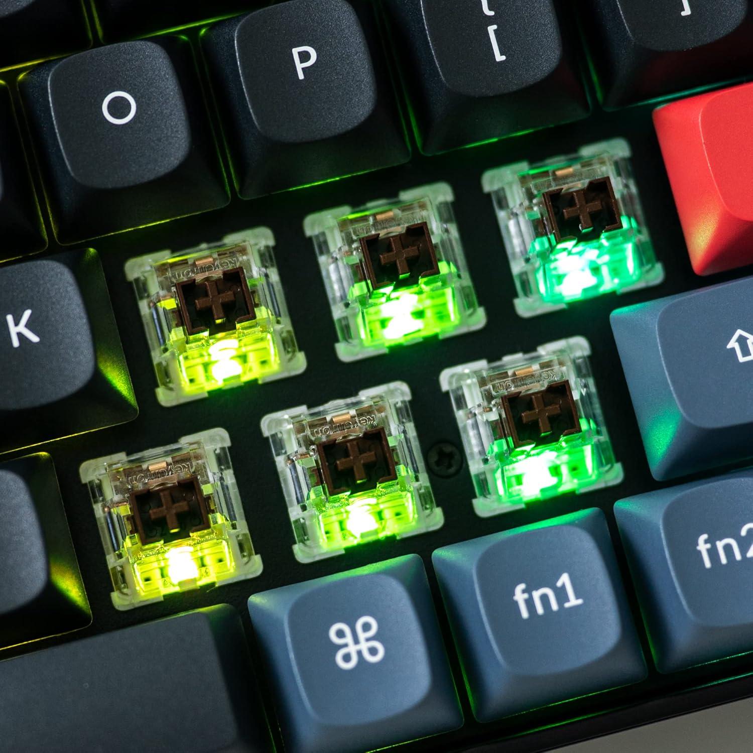 imageKeychron K6 Pro Wireless Custom Mechanical Keyboard QMKLauncher Programmable Macro HotSwappable Keychron K Pro Red Switch Keyboard 65 Layout RGB Backlit Office Keyboard for Mac Windows LinuxHotswappable Keychron K Pro Brown Switch