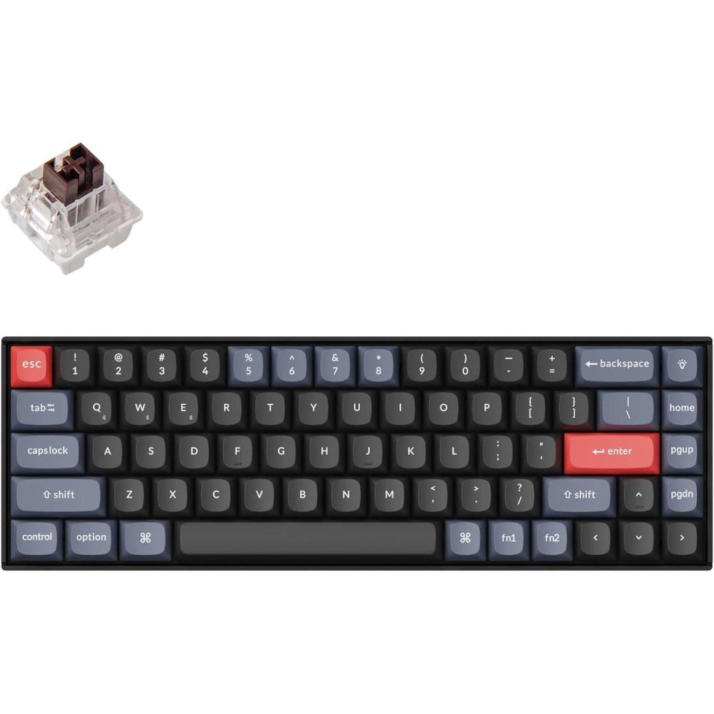 imageKeychron K6 Pro Wireless Custom Mechanical Keyboard QMKLauncher Programmable Macro HotSwappable Keychron K Pro Red Switch Keyboard 65 Layout RGB Backlit Office Keyboard for Mac Windows LinuxHotswappable Keychron K Pro Brown Switch