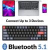 Keychron K6 Pro Wireless Custom Mechanical Keyboard, QMK/Launcher Programmable Macro, Hot-Swappable Keychron K Pro Red Switch Keyboard, 65% Layout RGB Backlit Office Keyboard for Mac Windows Linux(Hot-swappable Keychron K Pro Brown Switch)