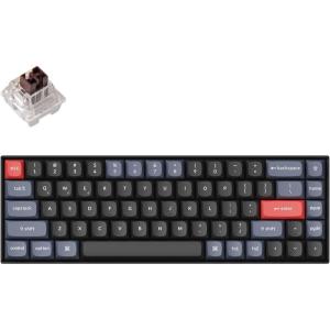 Keychron K6 Pro Wireless Custom Mechanical Keyboard, QMK/Launcher Programmable Macro, Hot-Swappable Keychron K Pro Red Switch Keyboard, 65% Layout RGB Backlit Office Keyboard for Mac Windows Linux(Hot-swappable Keychron K Pro Brown Switch)