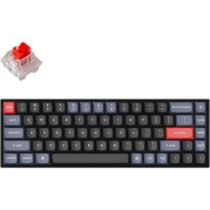 Keychron K6 Pro Wireless Custom Mechanical Keyboard, QMK/Launcher Programmable Macro, Hot-Swappable Keychron K Pro Red Switch Keyboard, 65% Layout RGB Backlit Office Keyboard for Mac Windows Linux(Hot-swappable Keychron K Pro Red Switch)
