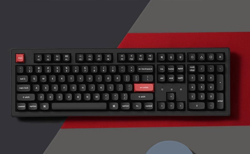 imageKeychron K10 Pro QMKVIA Custom Wireless Mechanical Keyboard 100 Full Size 108 Keys Programmable White Backlight Banana Switch BluetoothUSBC Wired Gaming Keyboard for Mac Windows LinuxBanana Switch