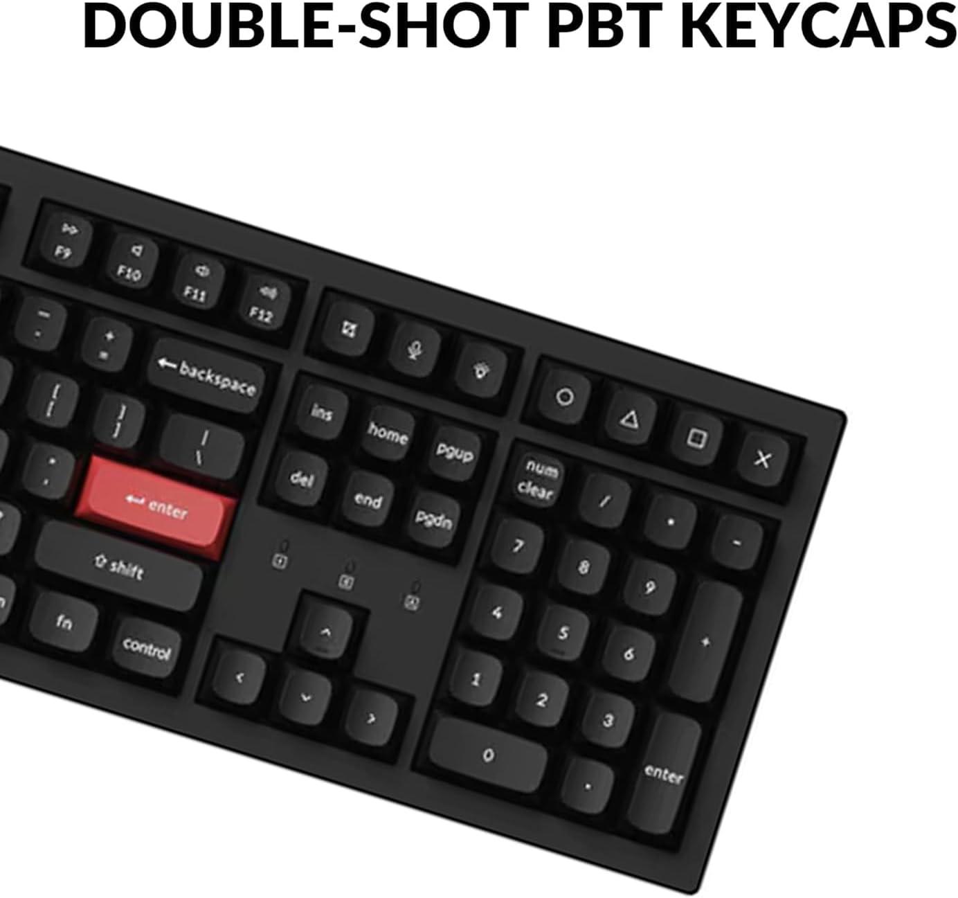 imageKeychron K10 Pro QMKVIA Custom Wireless Mechanical Keyboard 100 Full Size 108 Keys Programmable White Backlight Banana Switch BluetoothUSBC Wired Gaming Keyboard for Mac Windows LinuxRed Switch