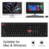 Keychron K10 Pro QMK/VIA Custom Wireless Mechanical Keyboard, 100% Full Size 108 Keys Programmable White Backlight Banana Switch, Bluetooth/USB-C Wired Gaming Keyboard for Mac Windows Linux(Red Switch)