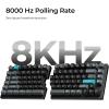 Keychron Q11 Ultra 8K Polling Rate Wireless Split Ergonomic Mechanical Keyboard, 75% Split Layout with 2 Knobs, 2.4 GHz/Bluetooth/Wired, Aluminum Hot-Swappable RGB Banana Switch for Mac Windows Linux(Keychron Silk POM Red Switch)