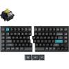 Keychron Q11 Ultra 8K Polling Rate Wireless Split Ergonomic Mechanical Keyboard, 75% Split Layout with 2 Knobs, 2.4 GHz/Bluetooth/Wired, Aluminum Hot-Swappable RGB Banana Switch for Mac Windows Linux(Keychron Silk POM Banana Switch)