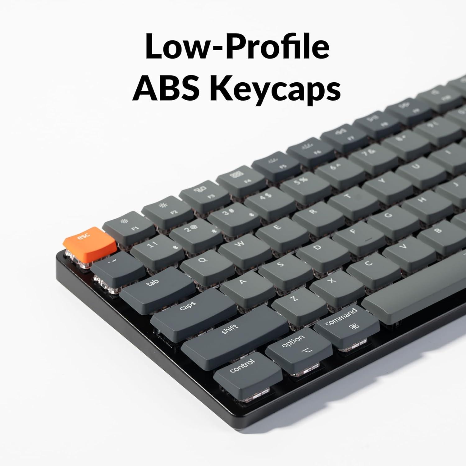 imageKeychron K3 Version 2 84 Keys UltraSlim WirelessWired Mechanical Keyboard with White LED Backlit LowProfile Gateron Mechanical Blue Switch Compatible with Mac WindowsKeychron Brown Switch