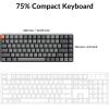 Keychron K3 Version 2, 84 Keys Ultra-Slim Wireless/Wired Mechanical Keyboard with White LED Backlit, Low-Profile Gateron Mechanical Blue Switch Compatible with Mac Windows(Keychron Brown Switch)