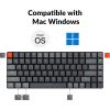 Keychron K3 Version 2, 84 Keys Ultra-Slim Wireless/Wired Mechanical Keyboard with White LED Backlit, Low-Profile Gateron Mechanical Blue Switch Compatible with Mac Windows(Bule Switch)
