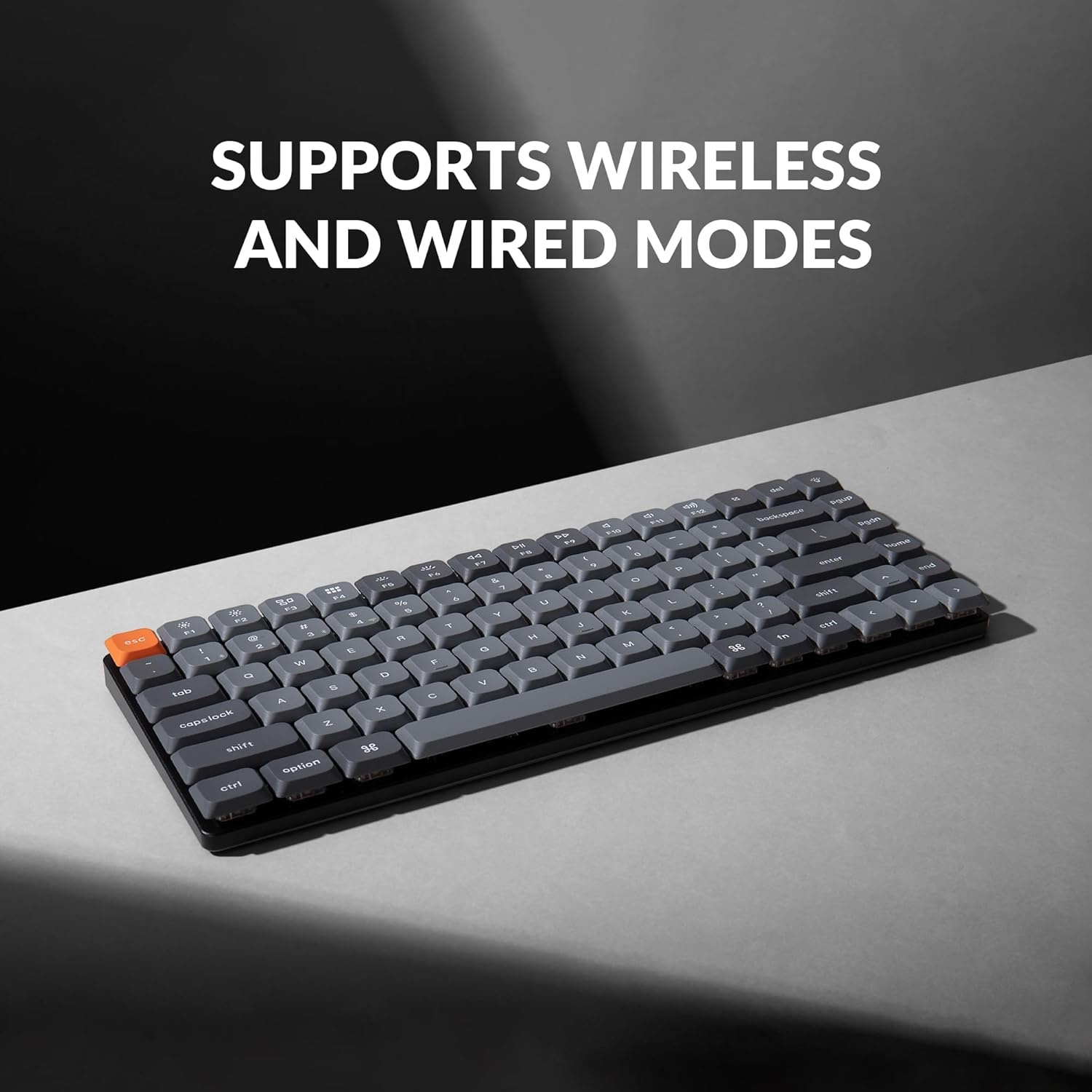 imageKeychron K3 Max LowProfile Wireless Mechanical Keyboard 75 Layout 24 GHz Bluetooth QMK White Backlight UltraSlim with Gateron Brown Switch Compatible with Mac Windows LinuxLow Profile Gateron Red Switch