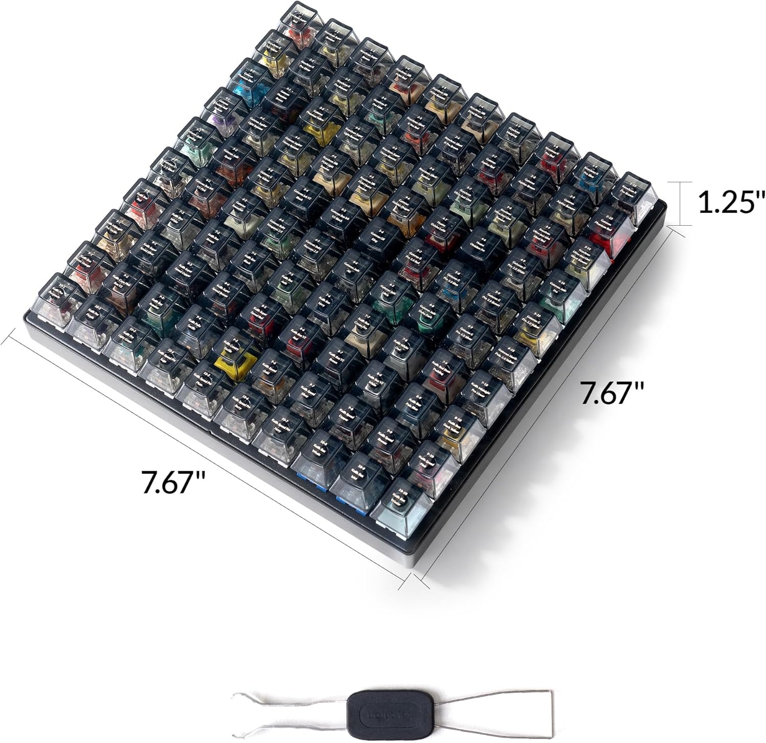 imageKeychron Switch Tester 100 Max Edition 88 Mechanical amp 12 Magnetic HE Switches Testing Kit with 100 Labeled Keycaps Includes KeychronGateronKailhHuano Pro Mechanical Keyboard Feel100Switch Max Edition
