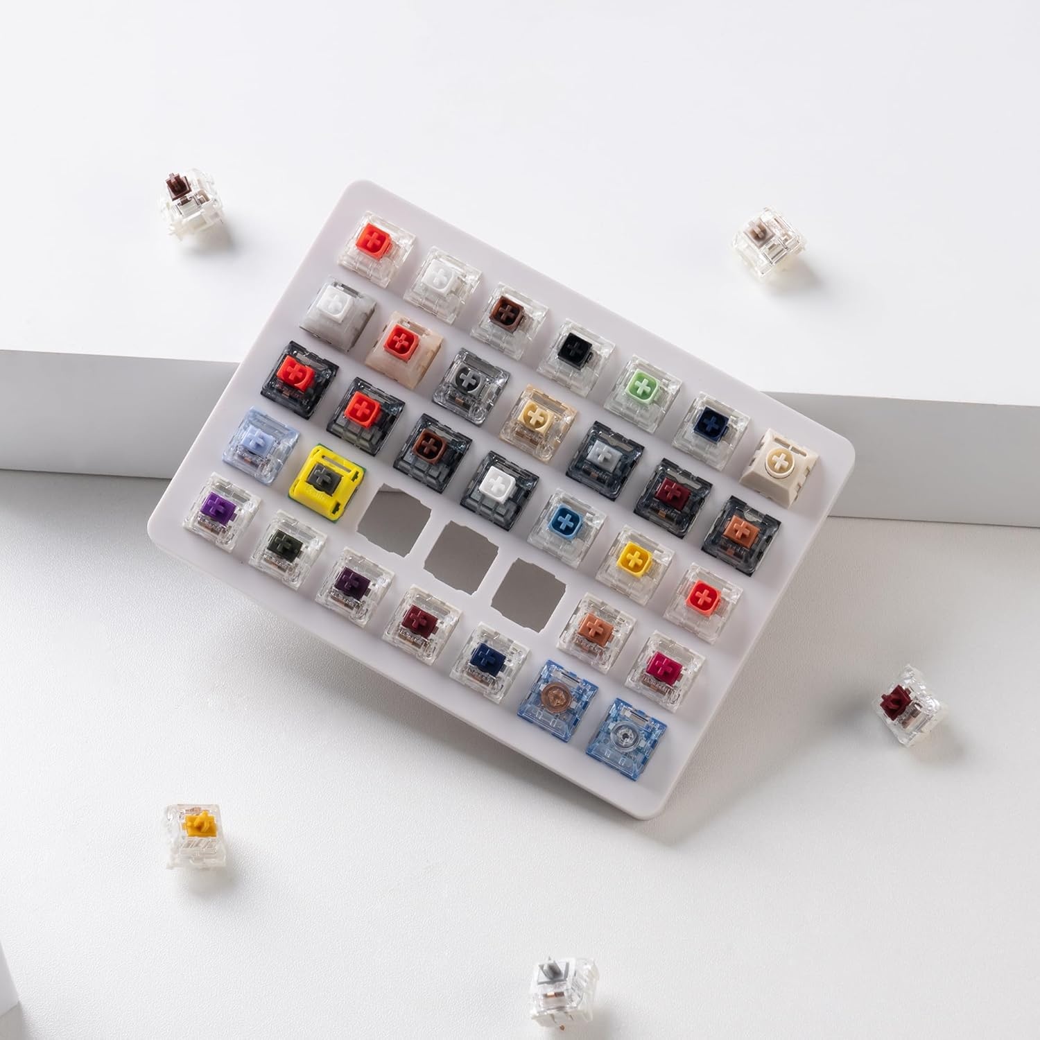 imageKeychron Switch Tester 100 Max Edition 88 Mechanical amp 12 Magnetic HE Switches Testing Kit with 100 Labeled Keycaps Includes KeychronGateronKailhHuano Pro Mechanical Keyboard Feel35Switch Kailh Edition