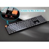 Keychron K5 Max Ultra-Slim Wireless Custom Mechanical Keyboard, QMK/VIA Programmable 3-Mode Bluetooth/2.4 GHz/Wired with RGB Backlight Low Profile Gateron Brown Switch, PBT Keycaps for Mac Win Linux(Gateron Brown Switch)