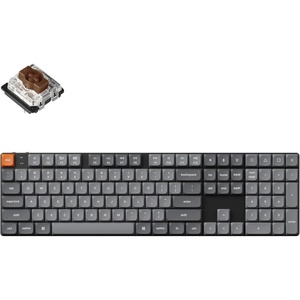 Keychron K5 Max Ultra-Slim Wireless Custom Mechanical Keyboard, QMK/VIA Programmable 3-Mode Bluetooth/2.4 GHz/Wired with RGB Backlight Low Profile Gateron Brown Switch, PBT Keycaps for Mac Win Linux(Gateron Brown Switch)