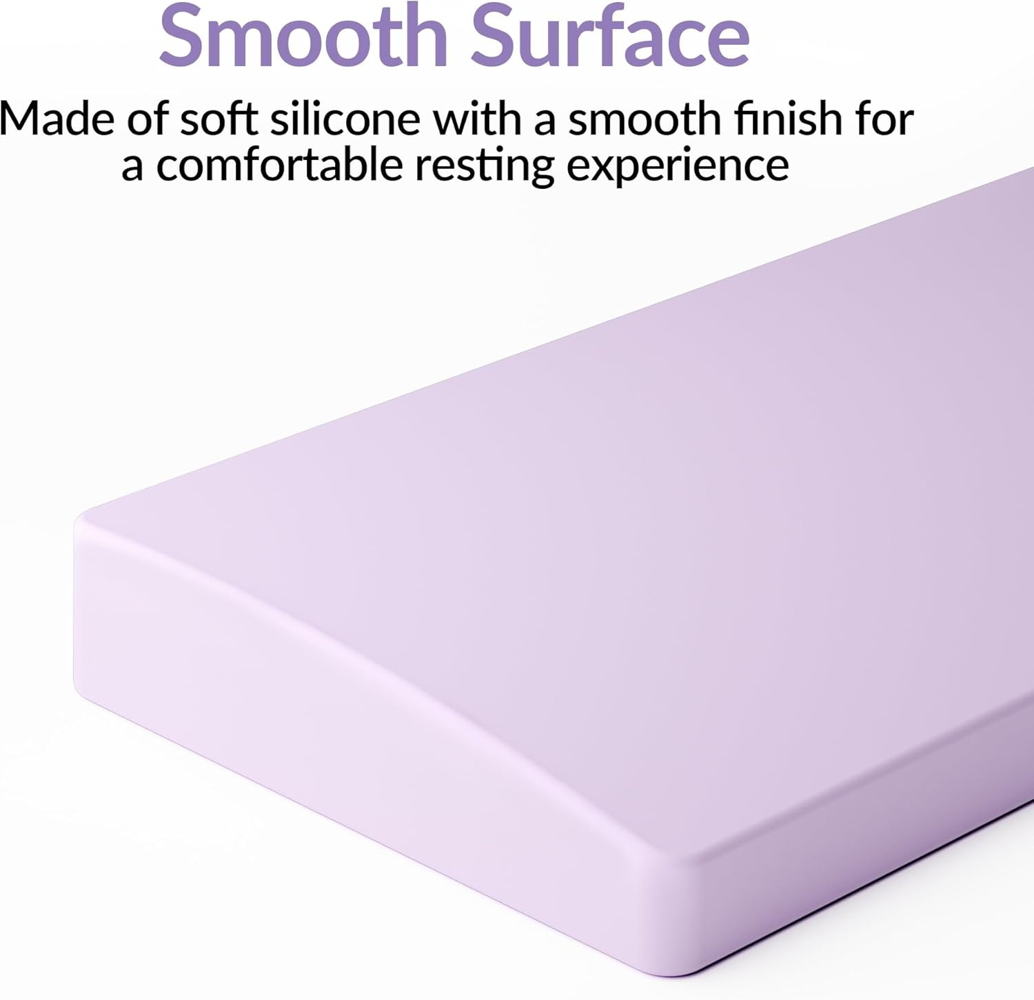 image:imageKeychron Silicone Wrist amp Palm Rest 176 Full Size for K10 Pro K10 Max Q6 Q6 Pro Q6 Max Q6 HE V6 V6 Max C4 HE Washable NonSlip Base Typing Support Light PurpleLight Purple