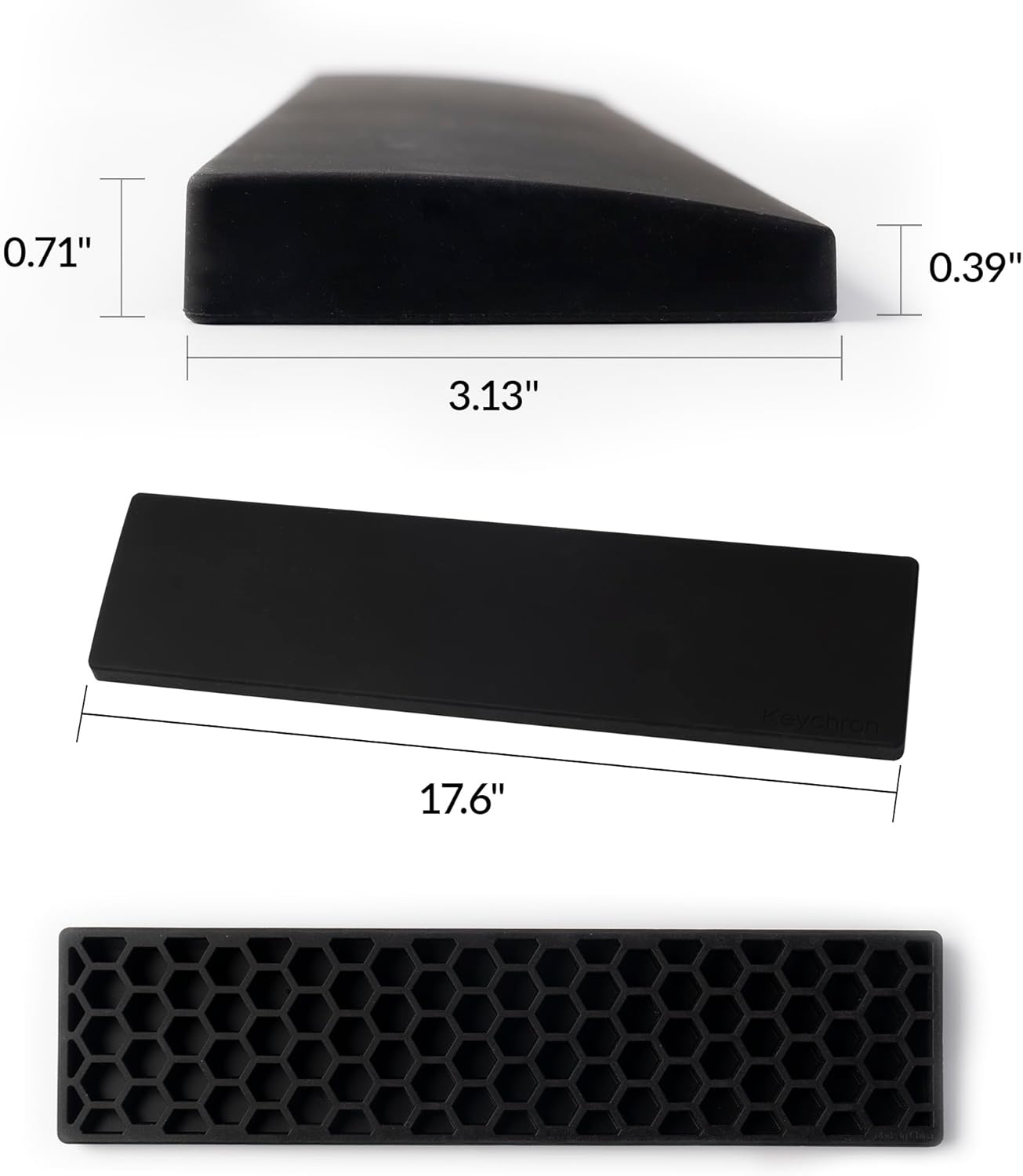 image:imageKeychron Silicone Wrist amp Palm Rest 176 Full Size for K10 Pro K10 Max Q6 Q6 Pro Q6 Max Q6 HE V6 V6 Max C4 HE Washable NonSlip Base Typing Support Light PurpleBlack