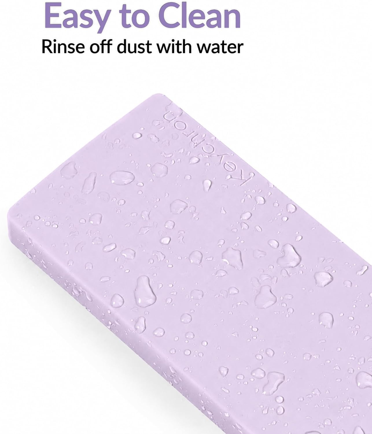 image:imageKeychron Silicone Wrist amp Palm Rest 176 Full Size for K10 Pro K10 Max Q6 Q6 Pro Q6 Max Q6 HE V6 V6 Max C4 HE Washable NonSlip Base Typing Support Light PurpleLight Purple