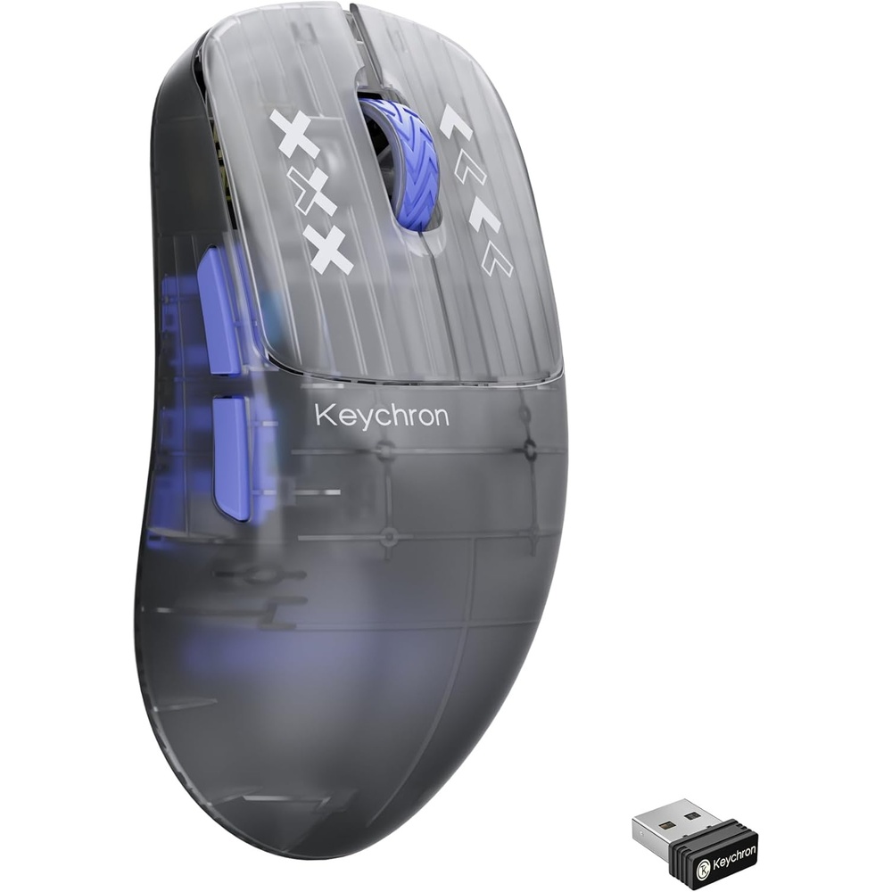 image:imageKeychron G3 8K Carbon Fiber Wireless Gaming Mouse 30000 DPI  PAW 3950 Sensor 473g UltraLightweight WiredBT24GHz 160Hr Battery Life 5 Programmable Buttons WindowsMacLinux  BlackFrosted Gray