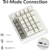 Keychron Q0 Max Wireless Custom Mechanical Numpad, 2.4 GHz/Bluetooth 5.1/Wired QMK Number Pad, RGB Hot-Swappable with Gateron Brown Switch for Laptop Mac Windows Linux – White(Gateron Jupiter Red Switch-White)