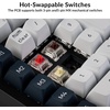 Keychron Q0 Max Wireless Custom Mechanical Numpad, 2.4 GHz/Bluetooth 5.1/Wired QMK Number Pad, RGB Hot-Swappable with Gateron Brown Switch for Laptop Mac Windows Linux – White(Gateron Jupiter Banana Switch-Black)