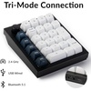 Keychron Q0 Max Wireless Custom Mechanical Numpad, 2.4 GHz/Bluetooth 5.1/Wired QMK Number Pad, RGB Hot-Swappable with Gateron Brown Switch for Laptop Mac Windows Linux – White(Gateron Jupiter Brown Switch-Black)