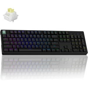 Keychron K10 HE Wireless Hall Effect Keyboard, Full-Size, Rapid Trigger, Adjustable Actuation, 2.4GHz/Bluetooth/Wired, RGB Backlit, Lime Magnetic Switch, for Mac/Windows/Linux(Silent Banana Switch)