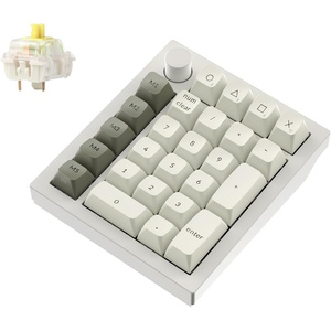 Keychron Q0 Max Wireless Custom Mechanical Numpad, 2.4 GHz/Bluetooth 5.1/Wired QMK Number Pad, RGB Hot-Swappable with Gateron Brown Switch for Laptop Mac Windows Linux – White(Gateron Jupiter Banana Switch-White)
