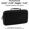 Keychron Carrying Case for K3 / K3 Pro / K3 Max / S1 – Black EVA Hard Shell Canvas Bag with Comfortable Handle for Travel & Storage(K2)