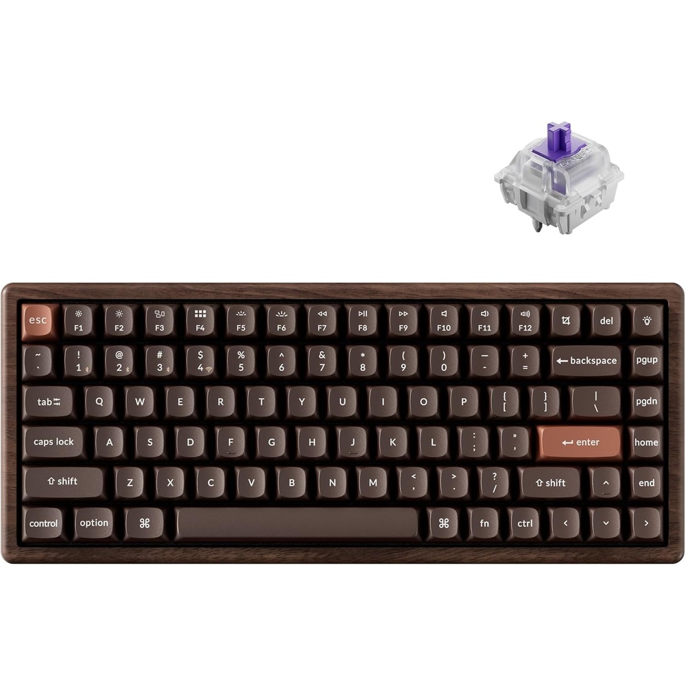 image:imageKeychron K2 HE Wireless Hotswappable RGB Backlight Aluminum Nebula Switch  Gray Special EditionHotswap Nebula Switch  AllWood