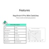 Keychron K Pro Banana Tactile Switches – 110 Pcs Pre-Lubed Mechanical Keyboard Switch Set, 57gf Operating Force, MX 3-Pin Hot-Swappable Compatible, Dustproof Wall Design for Smooth Stable Typing(Mint)
