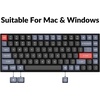 Keychron K2 Pro QMK/VIA Wireless Mechanical Keyboard, Hot-Swappable K Pro Red Switch with 75% Layout Custom Programmable Macro, RGB Backlight, PBT Keycaps Wired Keyboard for Mac Windows Linux(K Pro Red Switch)